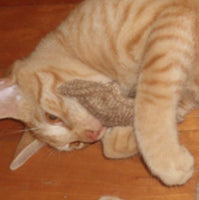 Natural Burlap Sack Cat Toy with Catnip - Many sizes