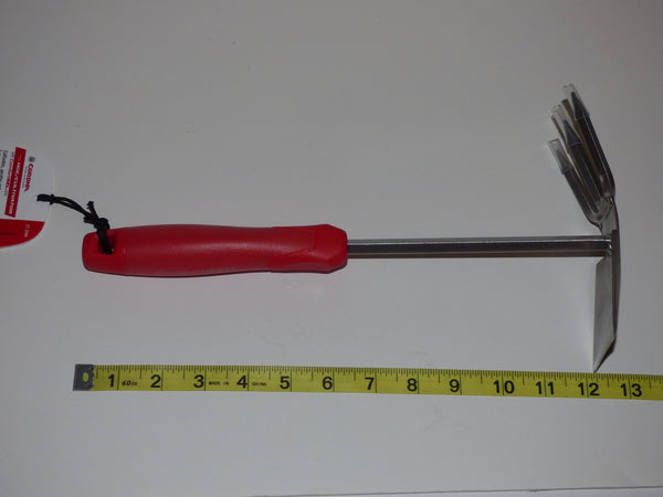 Comfortable Gel Handle Red Stainless Steel Hoe/Cultivator